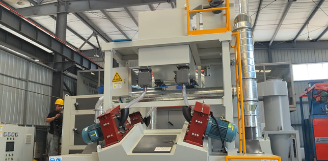 玉溪板材除锈强化，通过式抛丸机应用案例